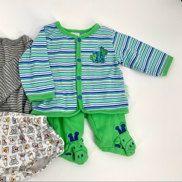 Lot 4 newborn baby boy Carter’s Circo Fuzzibunz - Picture 5 of 10